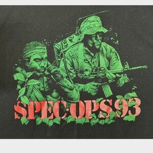 Vintage 90s Special Ops Military T-Shirt Men XL Single Stitch Hanes Heavyweight